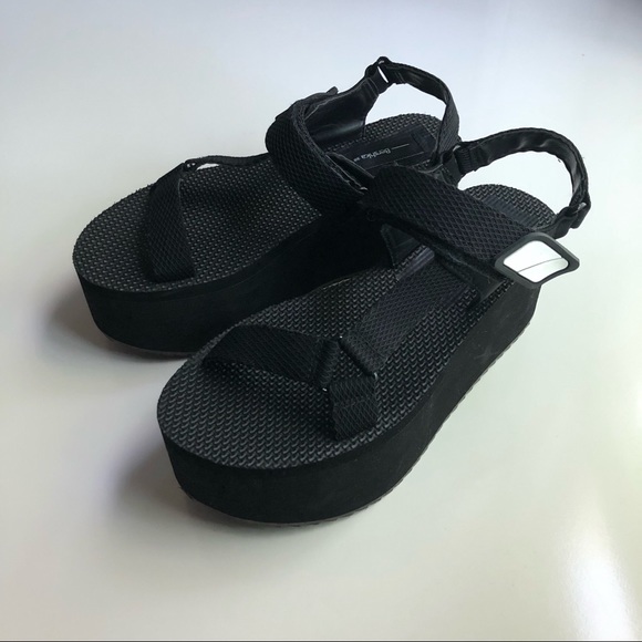platform sandals velcro